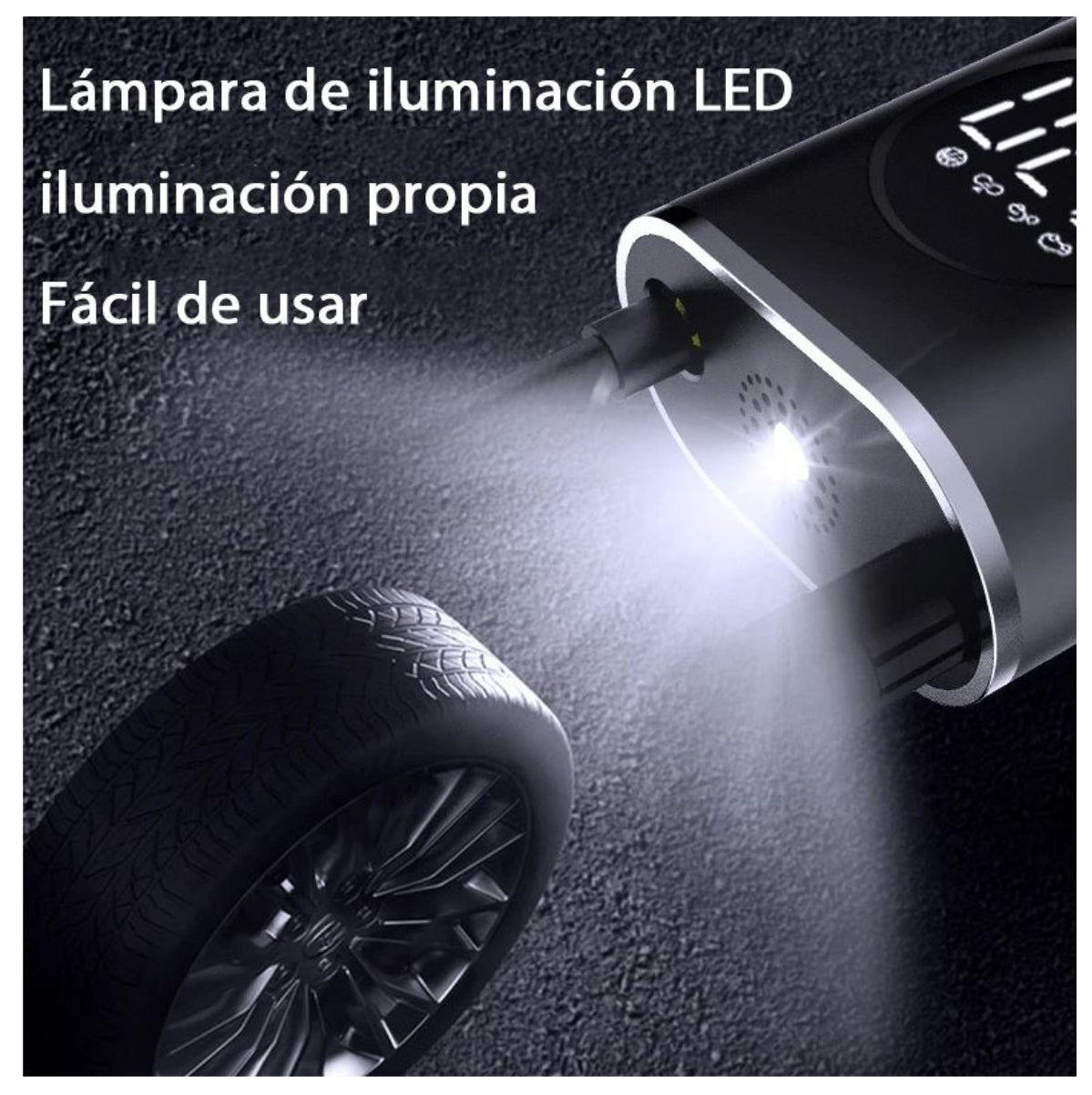 Mini Compresor Inflador Portátil – 4 Modos, Auto-Stop y USB-C