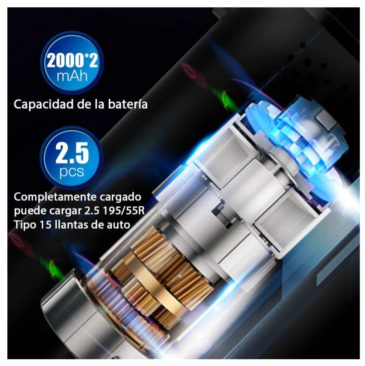 Mini Compresor Inflador Portátil – 4 Modos, Auto-Stop y USB-C