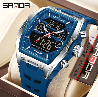 Reloj Sanda 6235 Esfera Grande Doble Hora