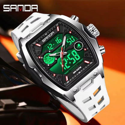Reloj Sanda 6235 Esfera Grande Doble Hora