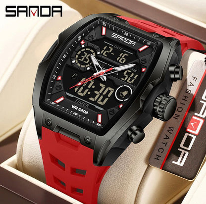 Reloj Sanda 6235 Esfera Grande Doble Hora